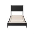 Pasadena Twin Solid Wood Low Profile Platform Bed in Black