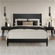 Pasadena Queen Solid Wood Low Profile Platform Bed in Black