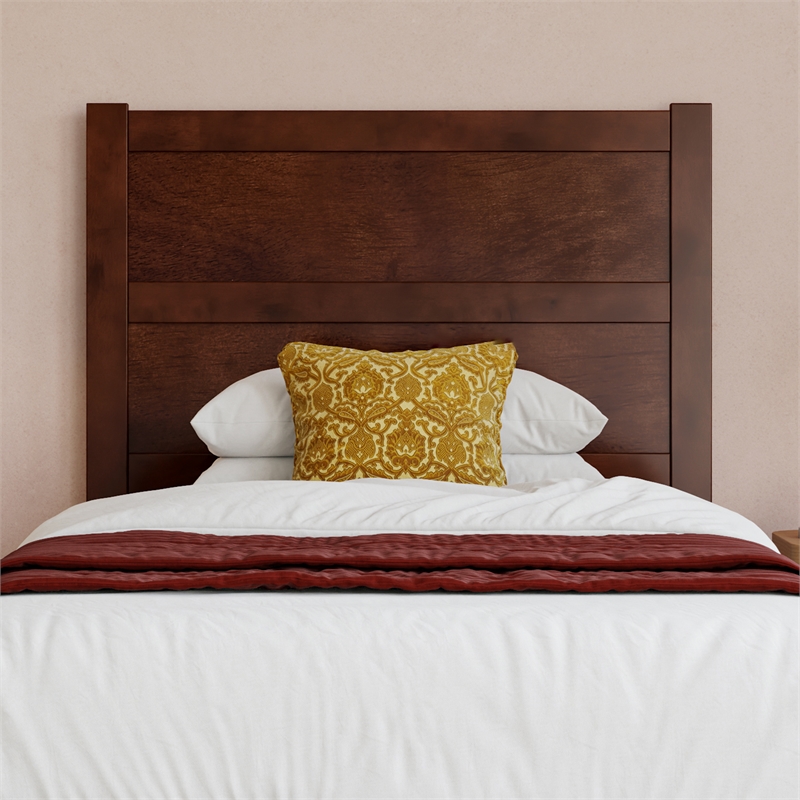 Aveline Twin XL Platform Bed with Matching Footboard & Drawers in Walnut