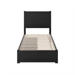 Aveline Twin Platform Bed with Matching Footboard & Drawers in Black