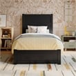 Aveline Twin Platform Bed with Matching Footboard & Drawers in Black