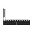 Aveline Twin Platform Bed with Matching Footboard & Drawers in Black