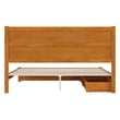 Aveline King Platform Bed with Matching Footboard & Drawers in Light Toffee