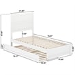 Aveline Twin Platform Bed with Matching Footboard & Twin Trundle in White