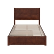 Aveline Full Platform Bed with Matching Footboard & Twin Trundle in Walnut