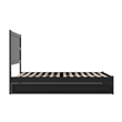 Aveline Full Platform Bed with Matching Footboard & Twin Trundle in Black