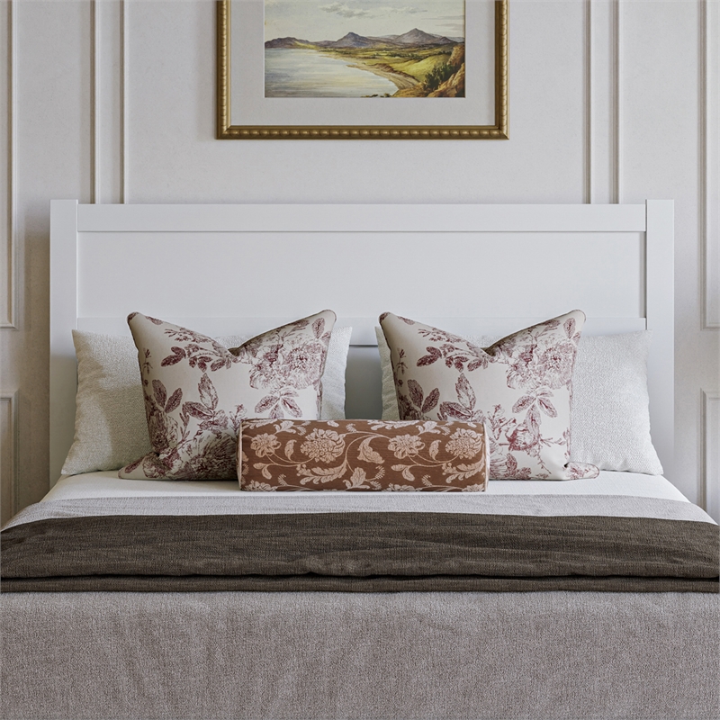 Aveline Queen Platform Bed with Matching Footboard & Twin XL Trundle in White