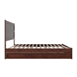 Aveline King Platform Bed with Matching Footboard & Twin XL Trundle in Walnut