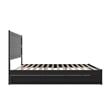 Aveline King Platform Bed with Matching Footboard & Twin XL Trundle in Black