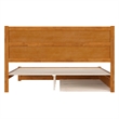 Aveline King Wood Platform Bed wMatching Footboard & TXL Trundle in Light Toffee