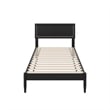Ellarie Twin XL Wood Platform Bed in Black