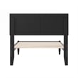 Ellarie Twin XL Wood Platform Bed in Black