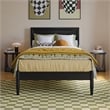 Ellarie Twin XL Wood Platform Bed in Black