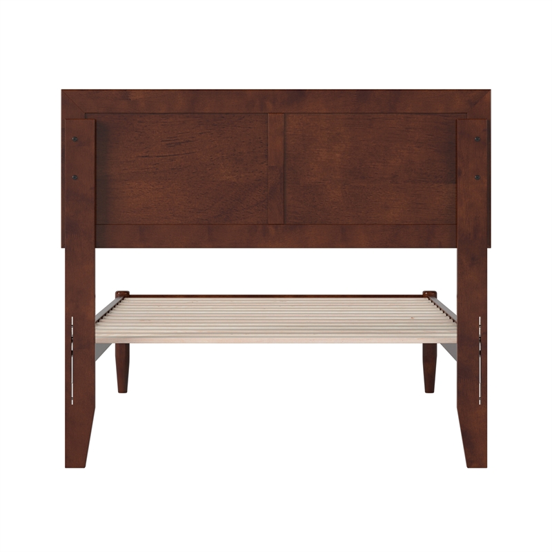 Ellarie Twin Wood Platform Bed in Walnut