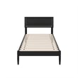 Ellarie Twin Solid Wood Platform Bed in Black