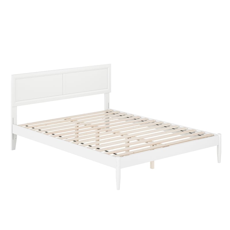 Ellarie Queen Solid Wood Platform Bed in White