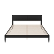 Ellarie King Solid Wood Platform Bed in Black