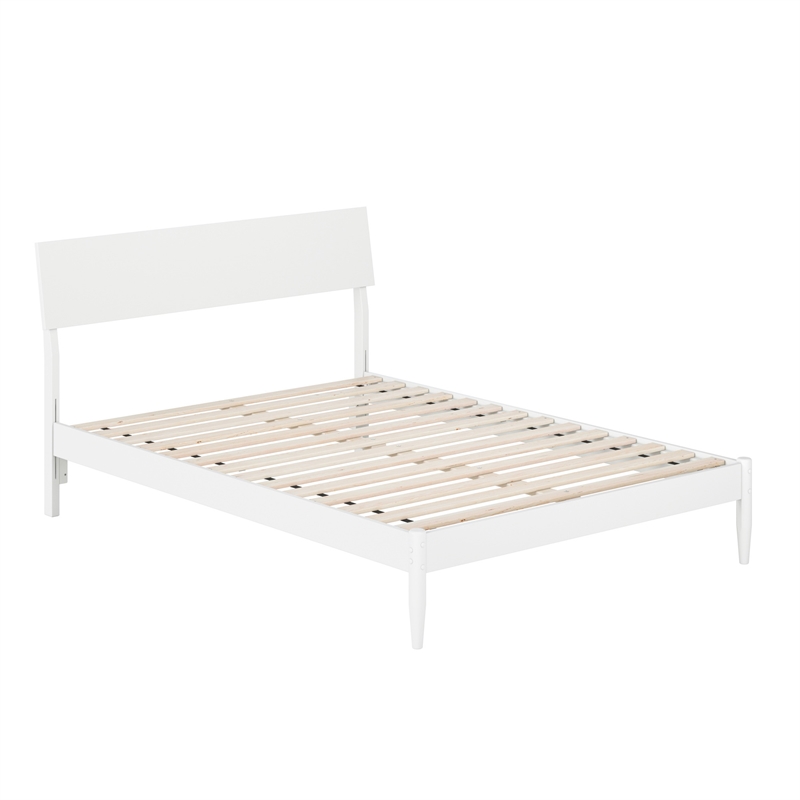 Bradford Full Wood Platform Bed in White