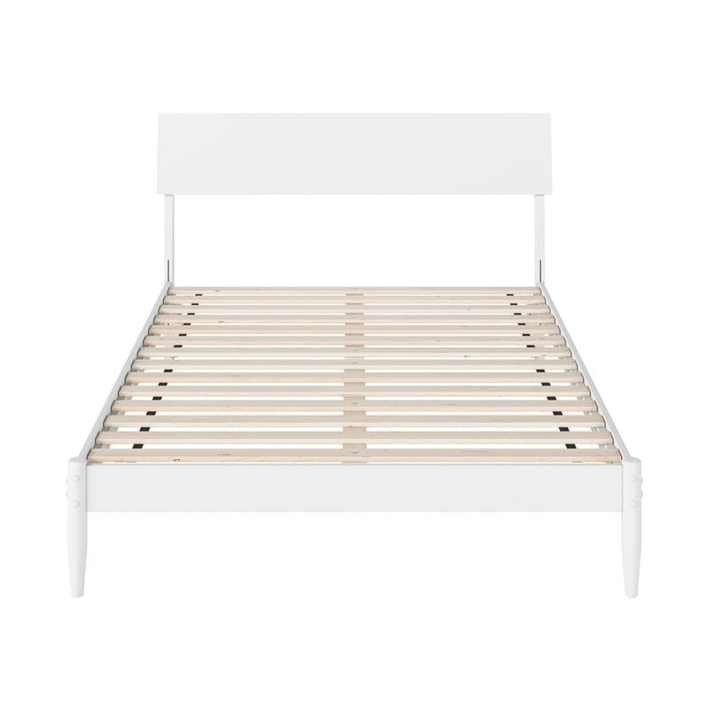 Bradford Full Wood Platform Bed in White
