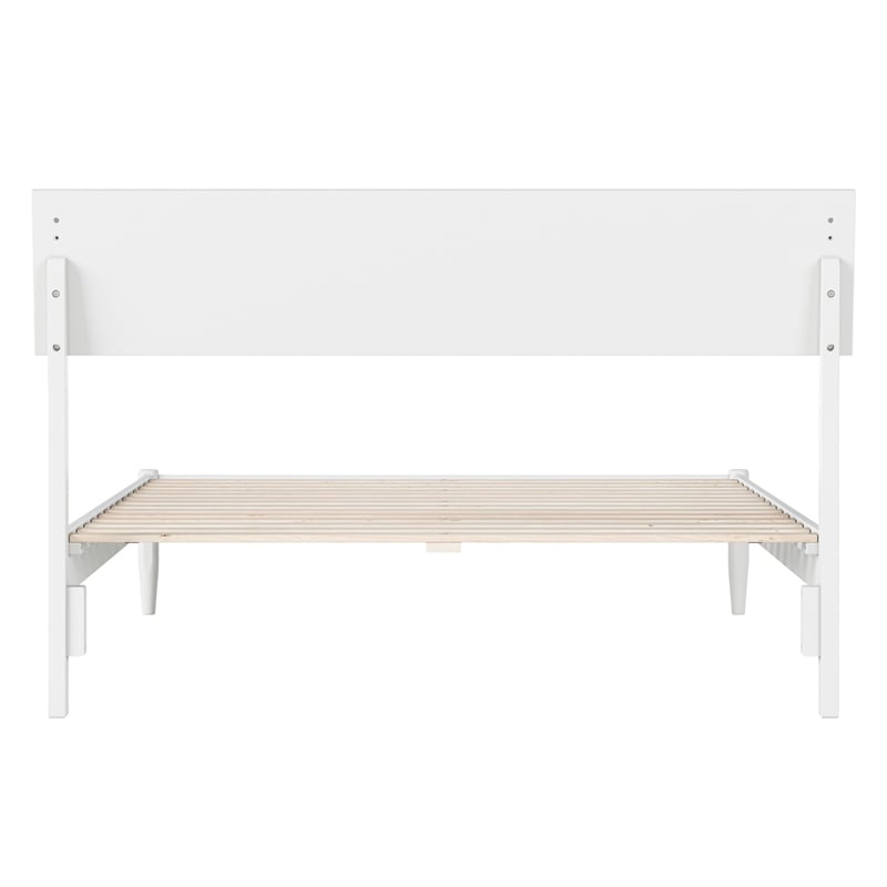 Bradford Full Wood Platform Bed in White