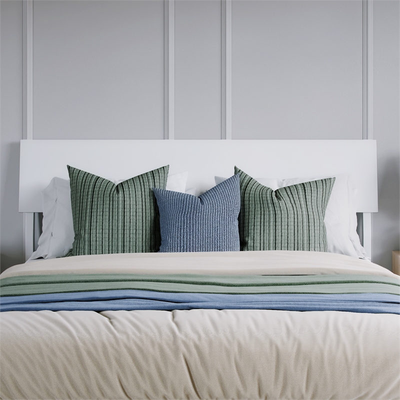 Bradford Full Wood Platform Bed in White