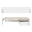 Norla Full Wood Platform Bed with Footboard and Drawers in White