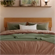 Norla Full Wood Platform Bed with Footboard and Drawers in Light Toffee