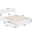 Norla Queen Wood Platform Bed with Footboard and Drawers in White