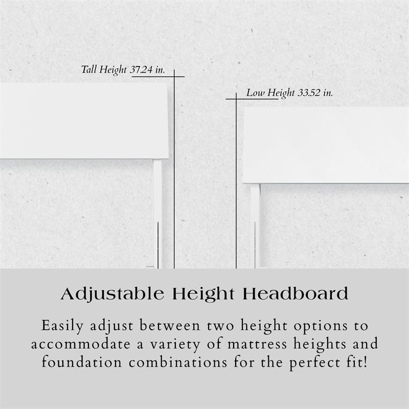 Norla Queen Wood Platform Bed with Footboard and Drawers in White