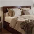 Norla Queen Wood Platform Bed with Footboard and Drawers in Walnut