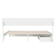 Norla King Wood Platform Bed with Footboard and Drawers in White