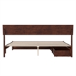 Norla King Wood Platform Bed with Footboard and Drawers in Walnut
