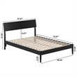 Bradford Full Wood Platform Bed in Black