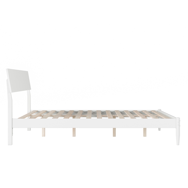 Bradford Queen Wood Platform Bed in White