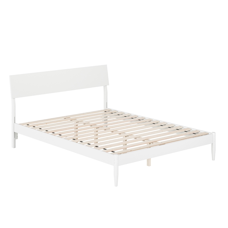 Bradford Queen Wood Platform Bed in White