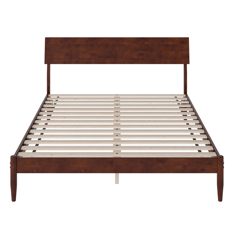Bradford Queen Wood Platform Bed in Walnut