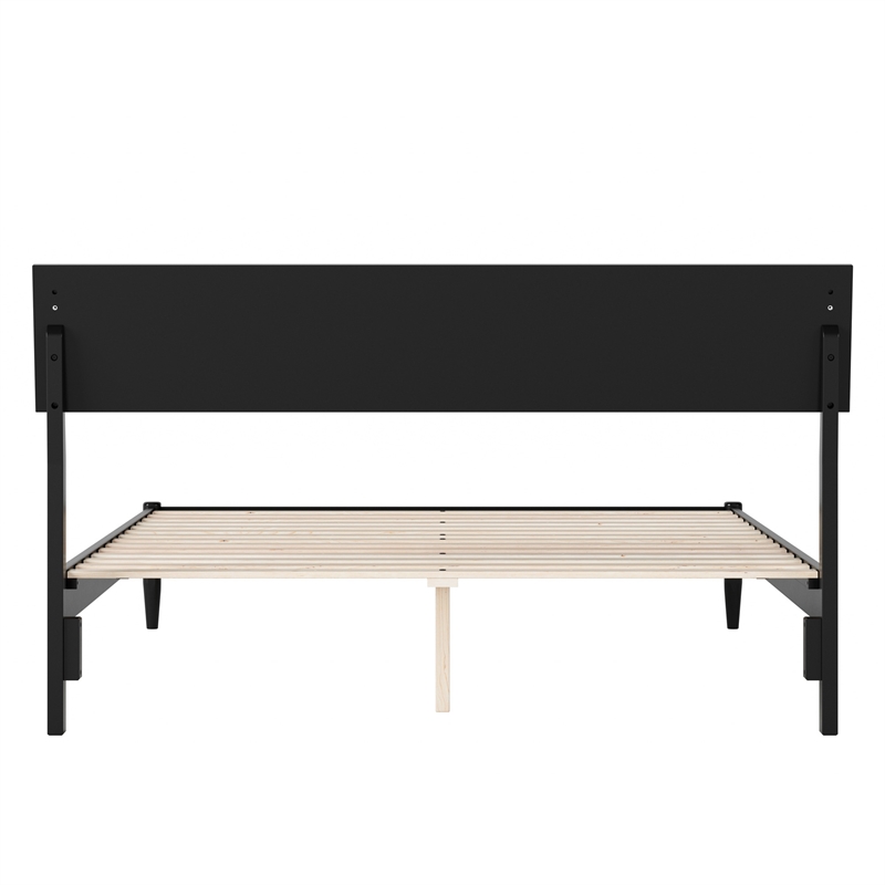 Bradford Queen Wood Platform Bed in Black