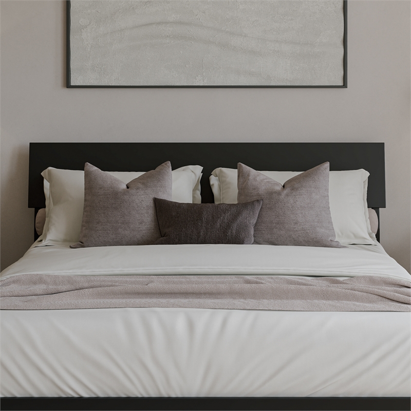 Bradford Queen Wood Platform Bed in Black