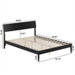 Bradford Queen Wood Platform Bed in Black