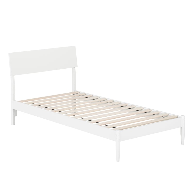 Bradford Twin XL Solid Wood Platform Bed in White