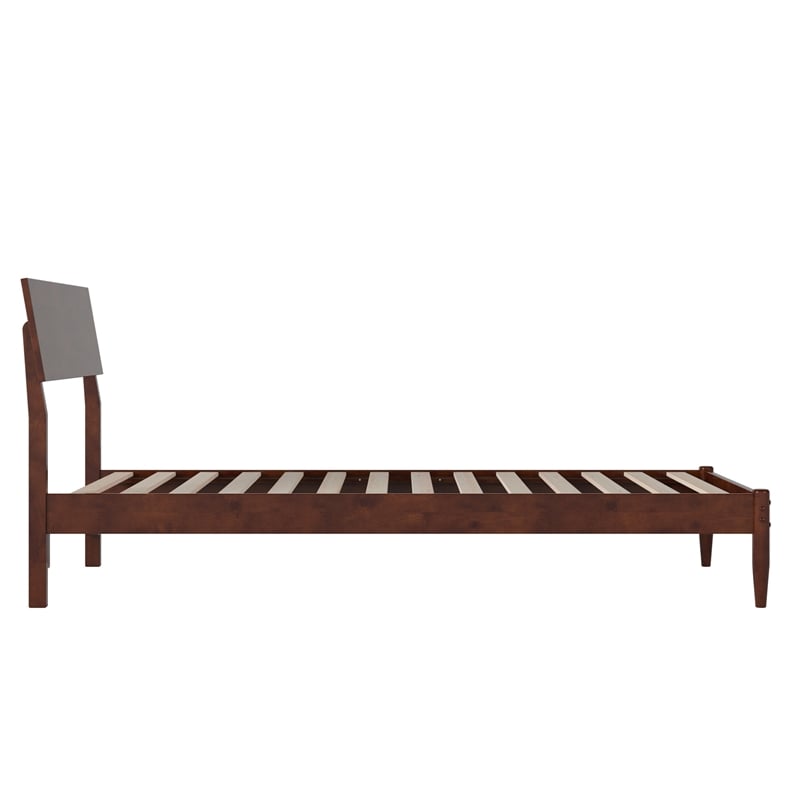 Bradford Twin XL Wood Platform Bed in Walnut