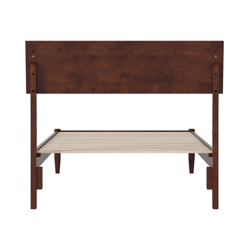 Bradford Twin XL Wood Platform Bed in Walnut