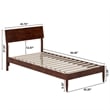 Bradford Twin XL Wood Platform Bed in Walnut