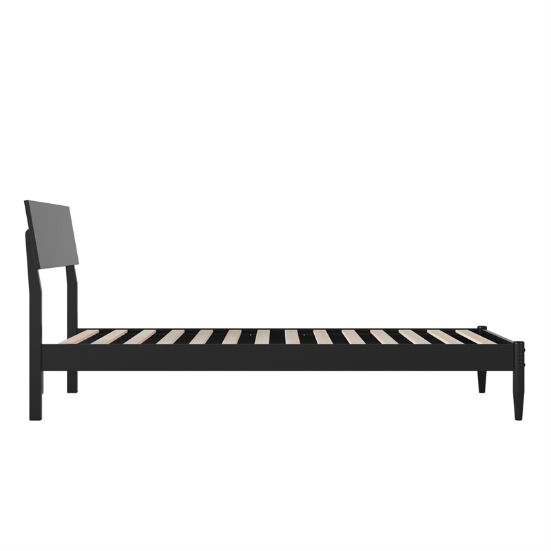 Bradford Twin XL Wood Platform Bed in Black