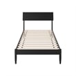 Bradford Twin XL Wood Platform Bed in Black