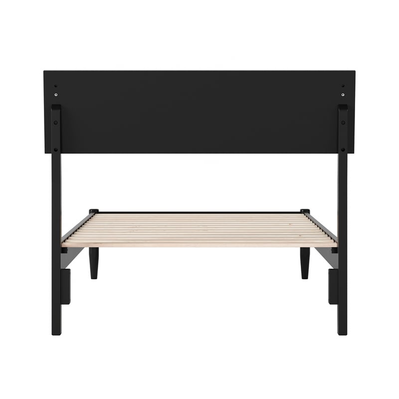 Bradford Twin XL Wood Platform Bed in Black