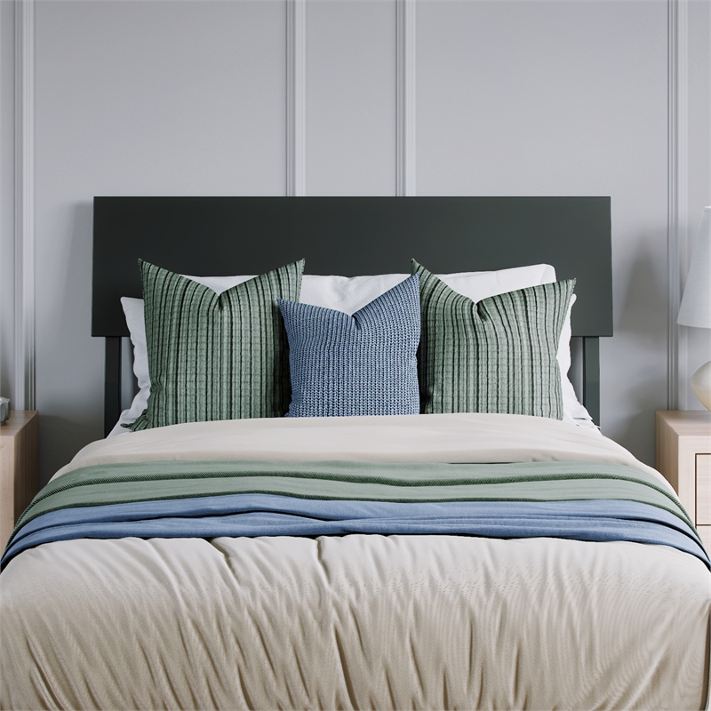 Bradford Twin XL Wood Platform Bed in Black