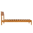 Bradford Twin XL Wood Platform Bed in Light Toffee