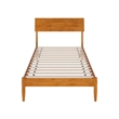 Bradford Twin XL Wood Platform Bed in Light Toffee