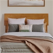 Bradford Twin XL Wood Platform Bed in Light Toffee